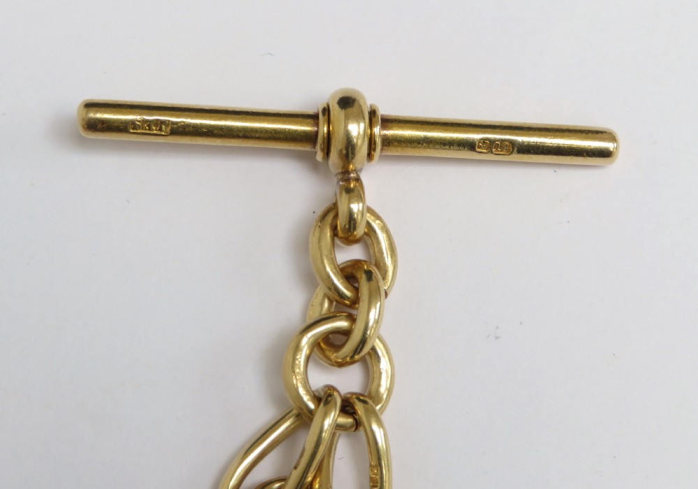 Near Mint 18ct Gold Omega Pocket Watch and 18ct Double Albert Chain c1951 View X