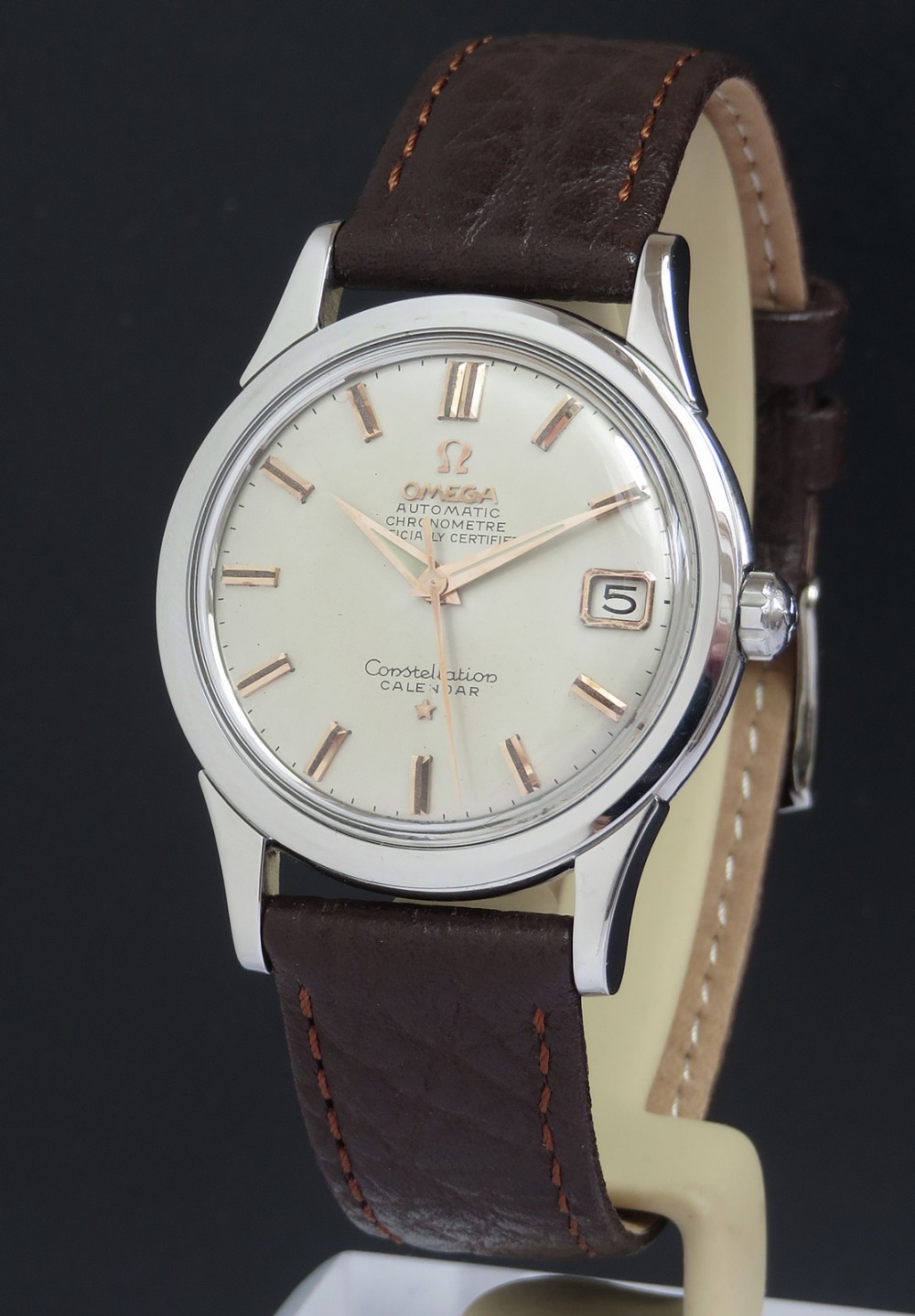 Very Rare Omega Constellation Chronometer Calendar Automatic With Box c1959