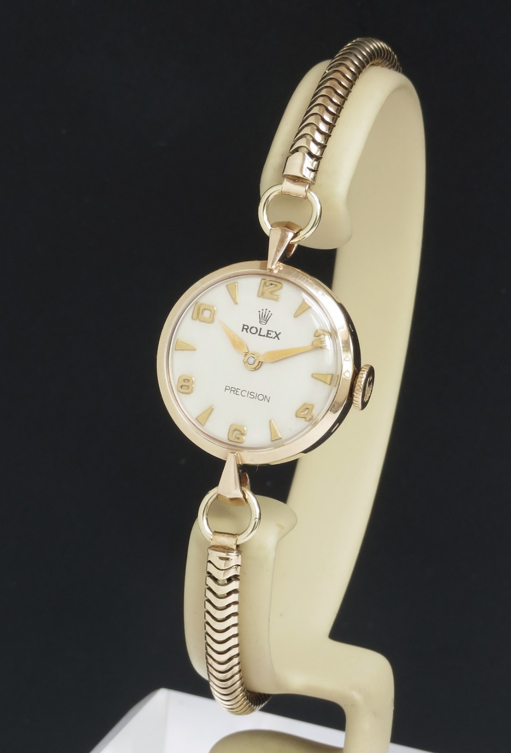 Solid 9ct Gold Rolex Precision Ladies Cocktail Watch c1960