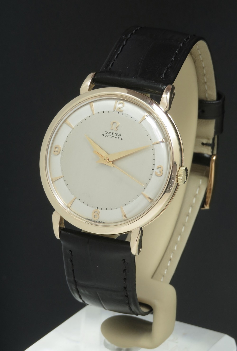 Solid 9ct Gold Omega Automatic Two Tone Dial c1955