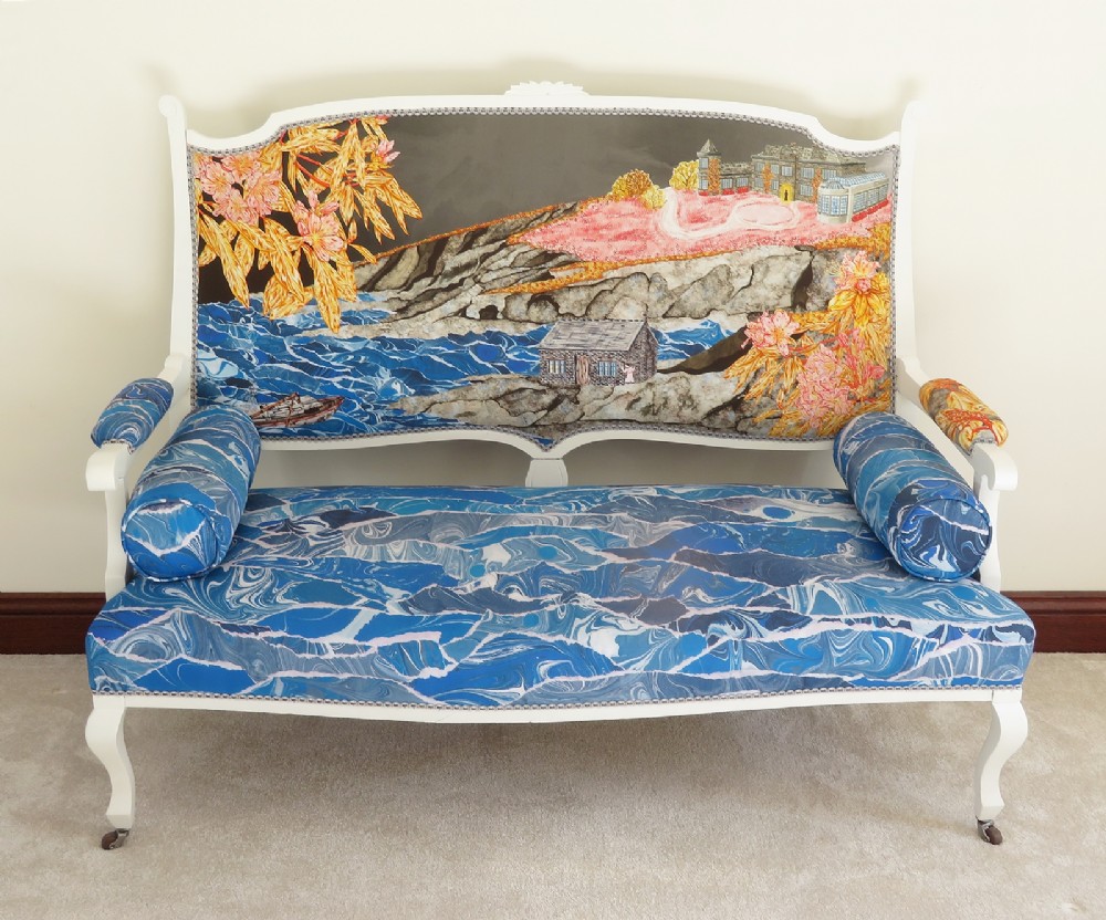 Daphne Du Maurier Rebecca Art Nouveau Settee Sofa c1920