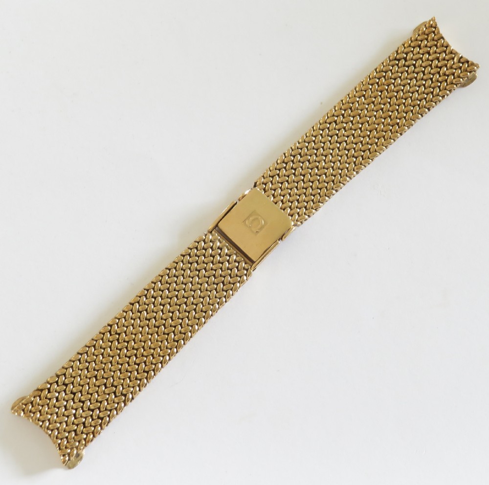 Heavy Solid 9ct Gold Omega Watch Bracelet c1969