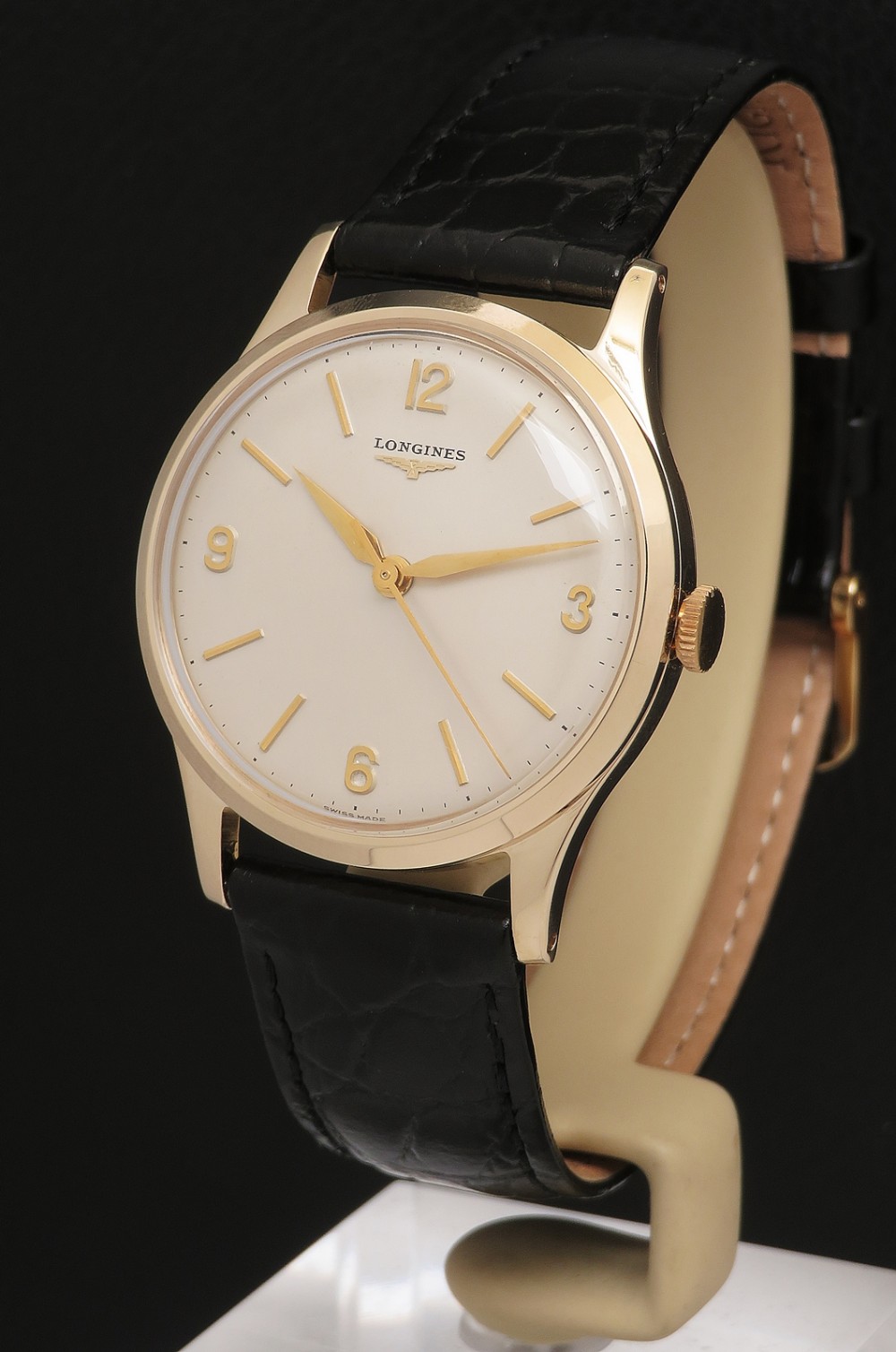 Mint Original Solid 9ct Gold Longines 12.68ZS Mens Watch c1960