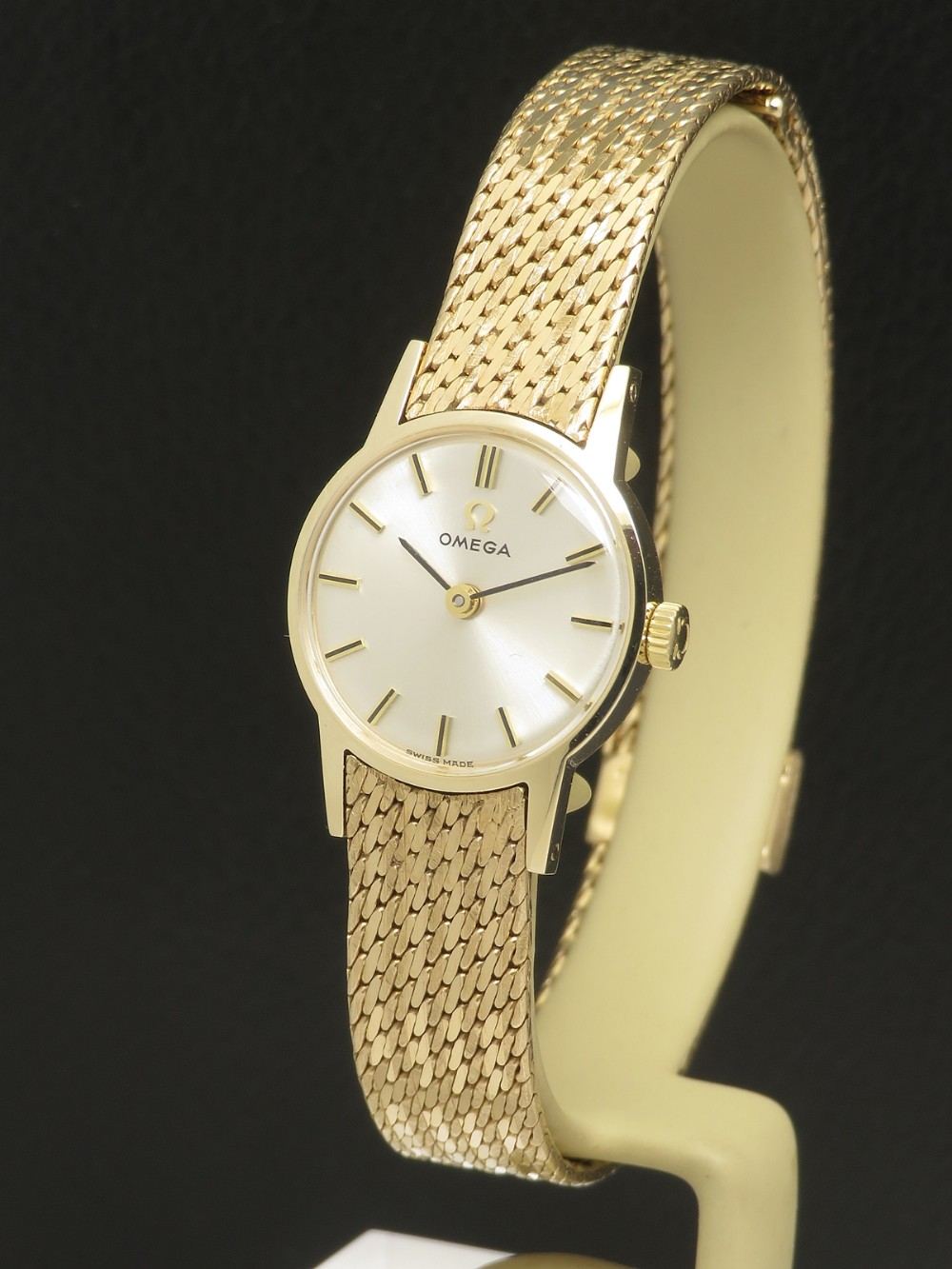 Mint with boxes and papers Solid 9ct Gold Ladies Omega Watch c1967