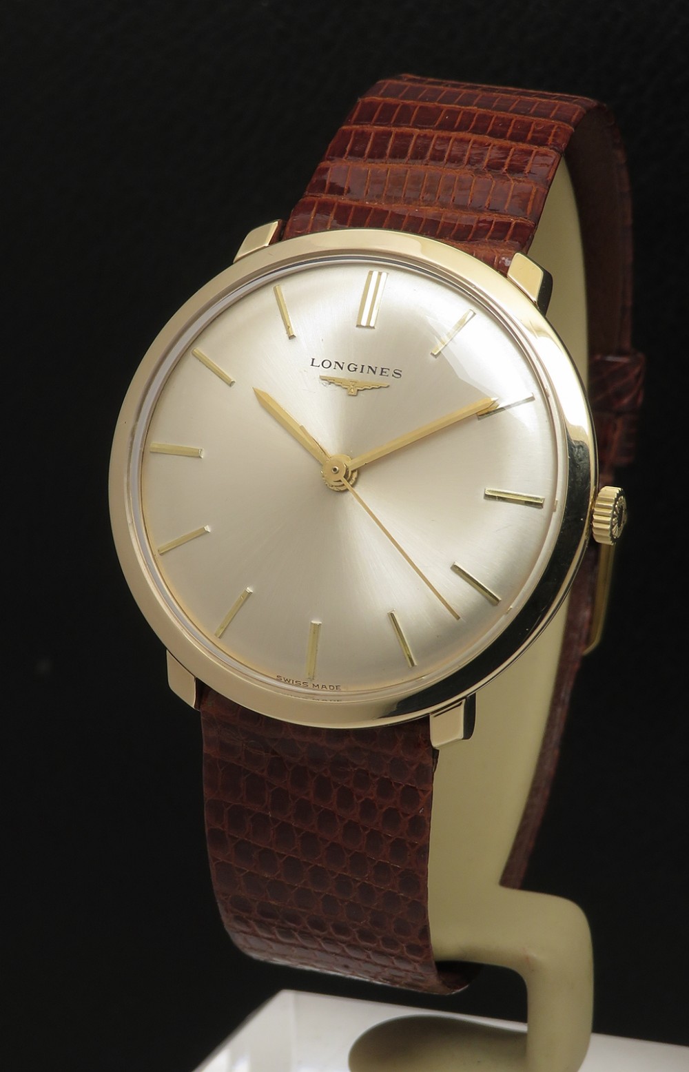 Stunning All Original Solid 9ct Gold Slimline Longines Calibre 280 Gents Watch From 1965