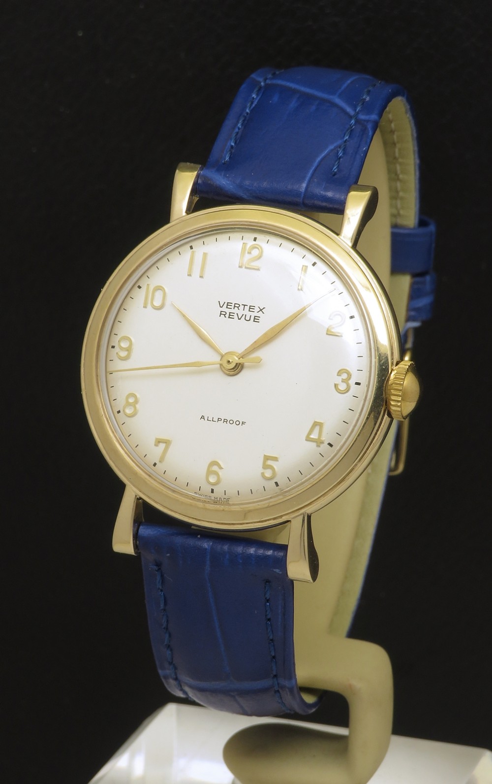 All Original Solid 9ct Gold Mens Watch by Vertex c1966