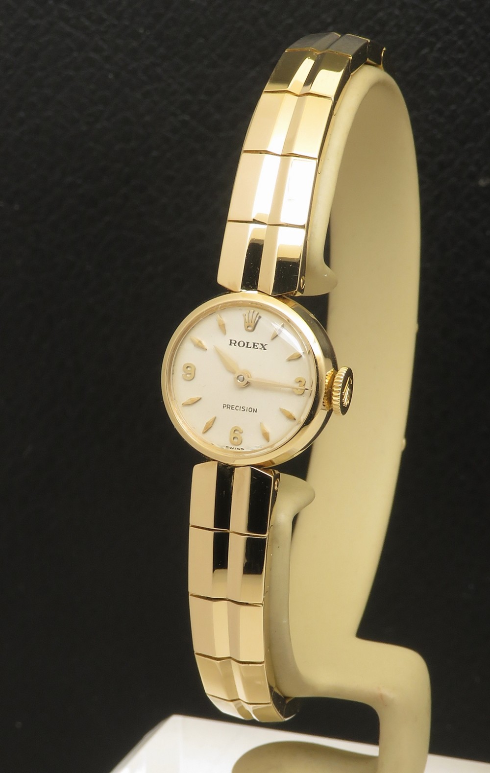 Near Mint with box Solid 18ct Gold Rolex Precision Ladies Watch c1960