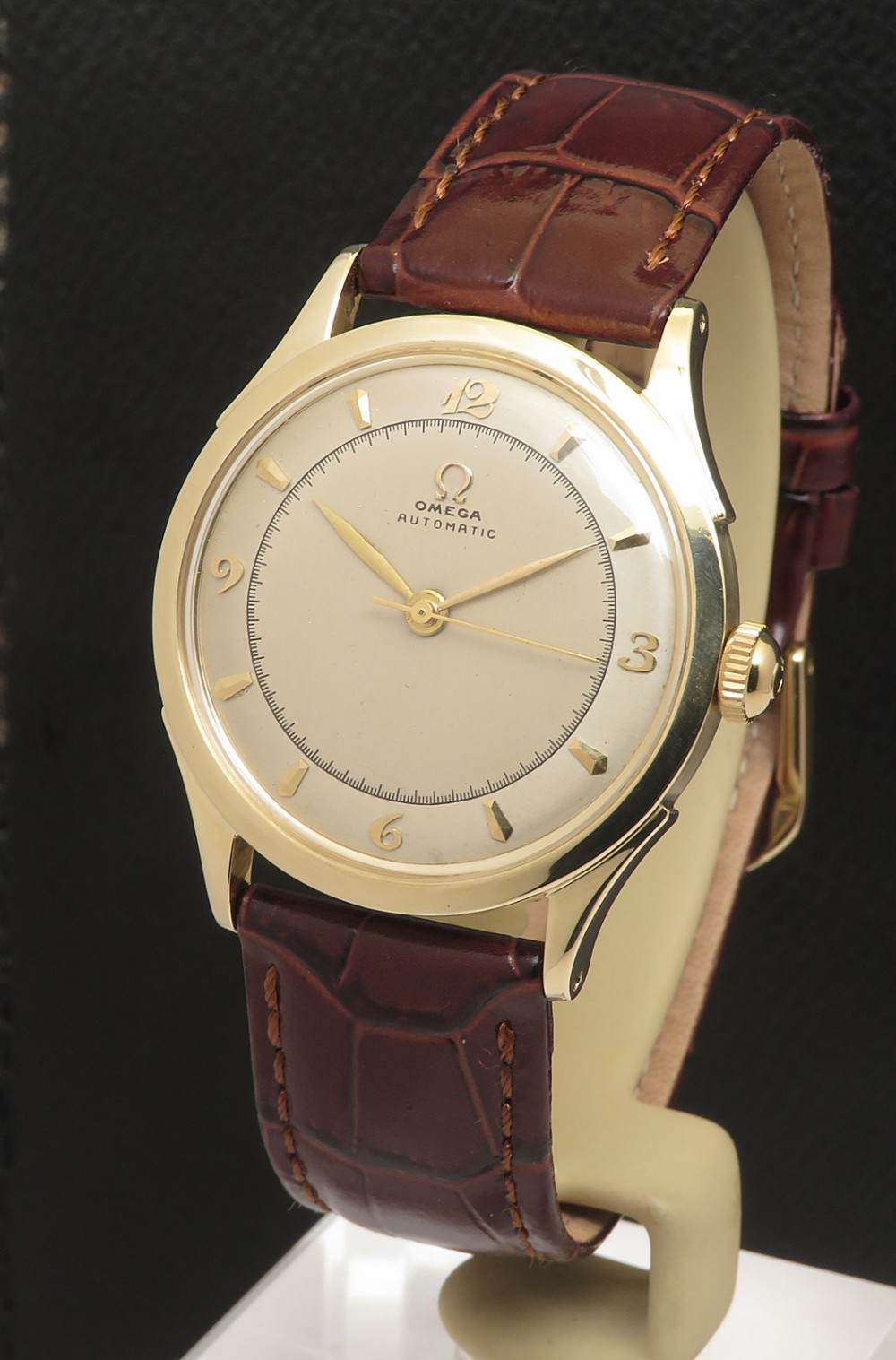 Rare 14ct Gold Omega Bumper Automatic Two Tone 1947