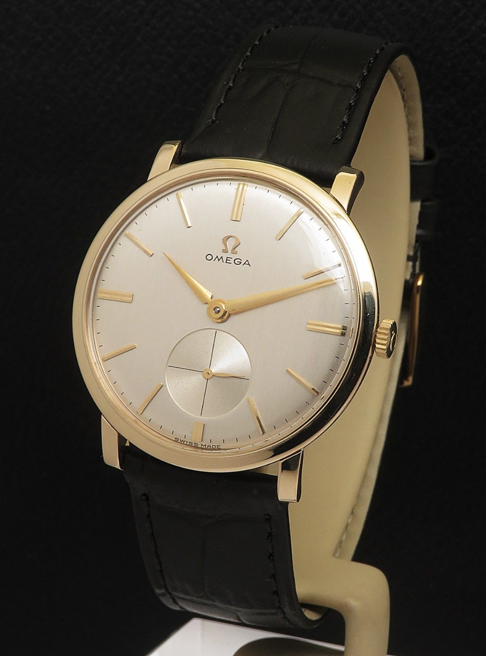 Near Mint All Original Solid 9ct Gold Omega 510 Slimline Gents Watch 1959