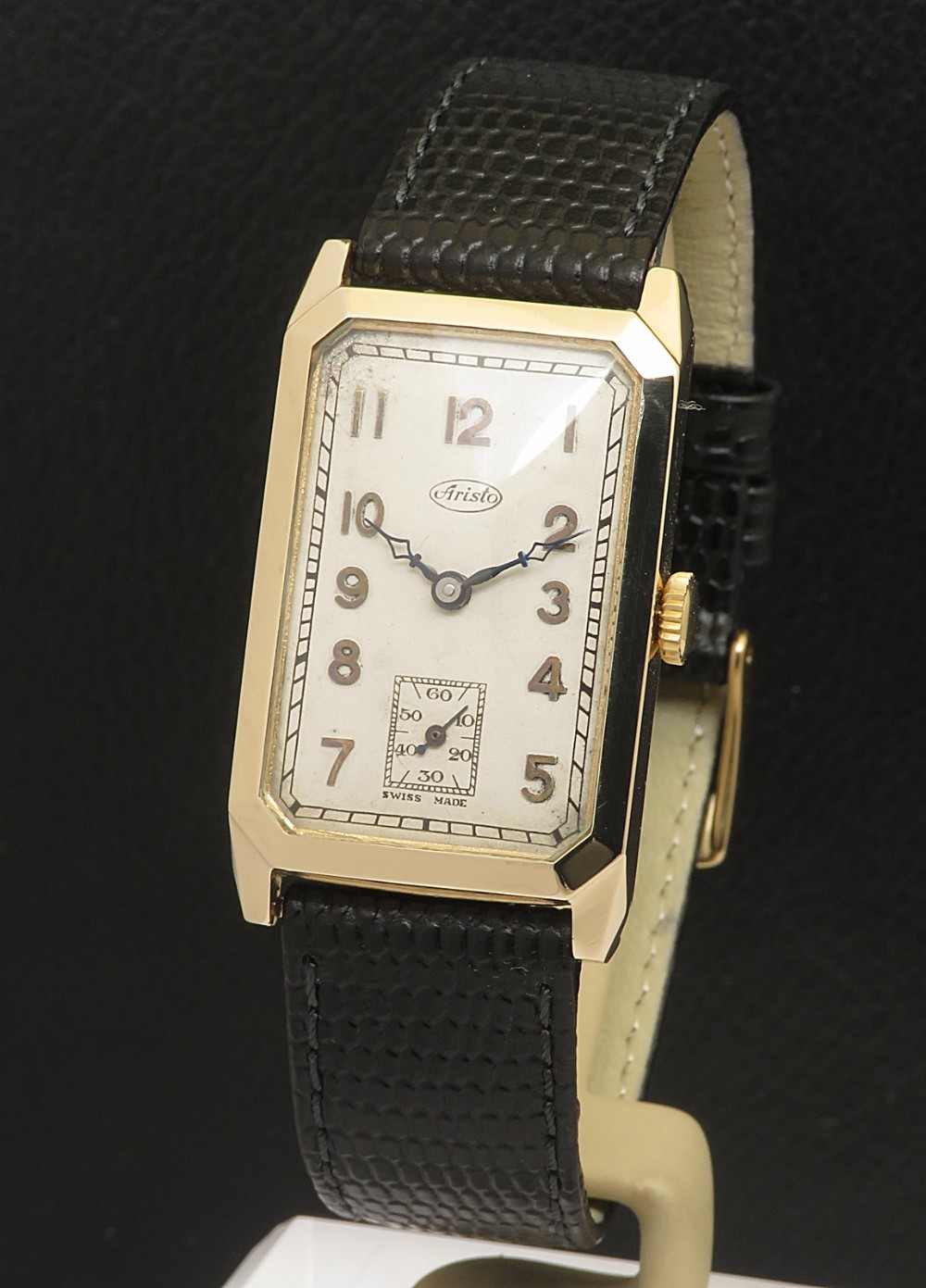 Rare Museum Quality Solid 9ct Gold Aristo Art Deco Chronometer From 1937