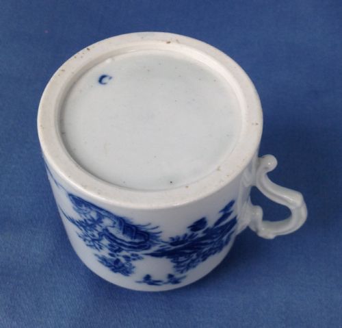 EARLY FIRST PERIOD WORCESTER WET MUSTARD POT BLUE WHITE FENCE PATTERN C1770 ASSOCIATED COVER - ADDITIONAL PHOTO 12