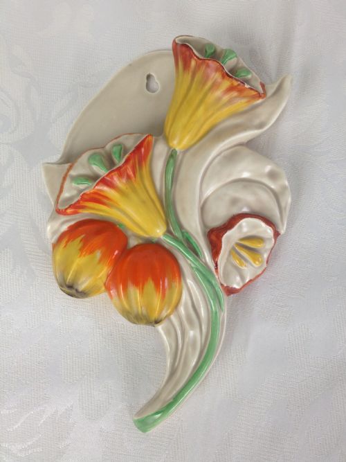 Art Deco Clarice Cliff Bellflower Wall Pocket
