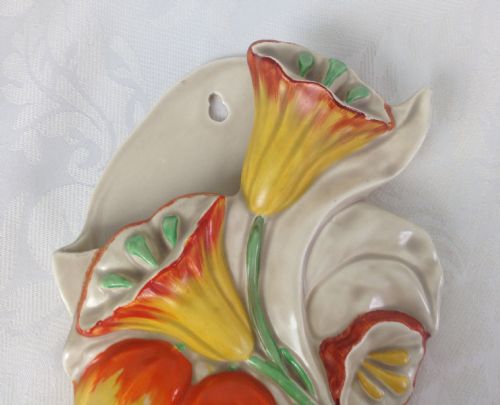 fig 1. Art Deco Clarice Cliff Bellflower Wall Pocket