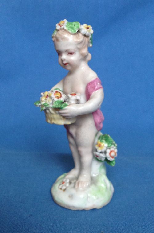 fig 1. 18thC Georgian Derby Small Putto Figure Patch Marks c.1780 Cherub Putti