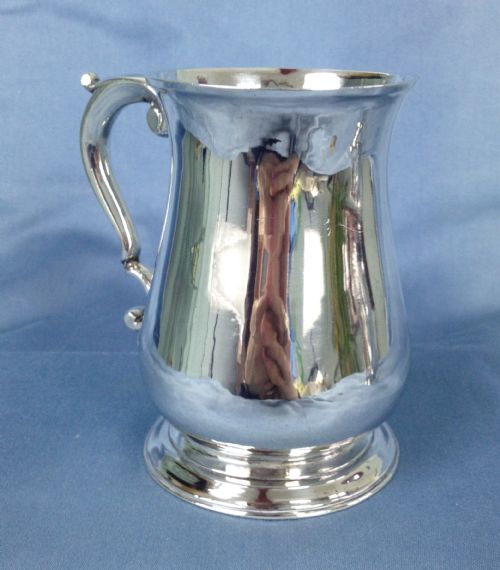 fig 2. George II Silver Beer Mug London 1753 Shaw & Priest 1 Pint Georgian C18th Tankard William