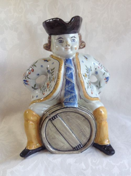 Antique French Faience Pot Jacquot Desvres George Martel Toby Jug Rouen Lille Style