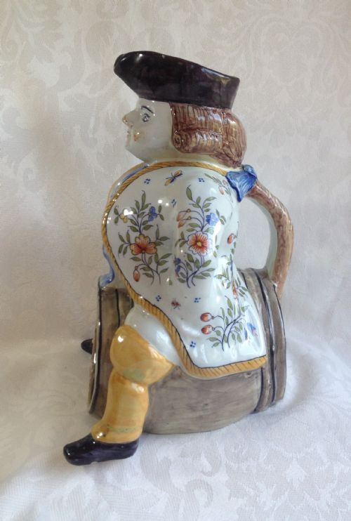 fig 1. Antique French Faience Pot Jacquot Desvres George Martel Toby Jug Rouen Lille Style
