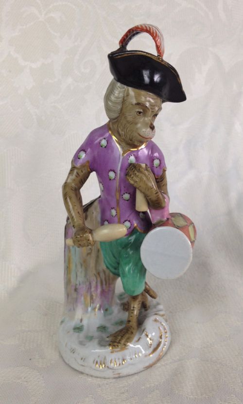 German Carl Schneider Volkstedt Monkey Band Drummer Figure