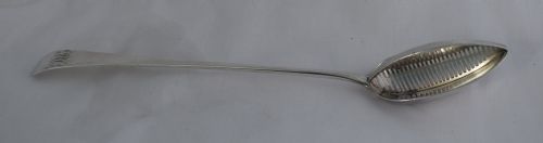 George III Silver Gravy Straining Spoon London 1795 Samuel Meriton II 18th Century Sterling Georgian Antique
