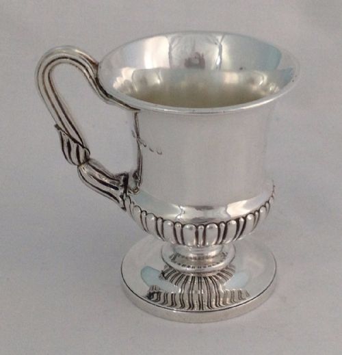 George IV Silver Pedestal Christening Cup Atkins & Somersall 1825  Mug