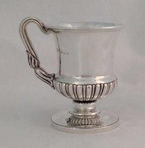 fig 1. George IV Silver Pedestal Christening Cup Atkins & Somersall 1825 Mug