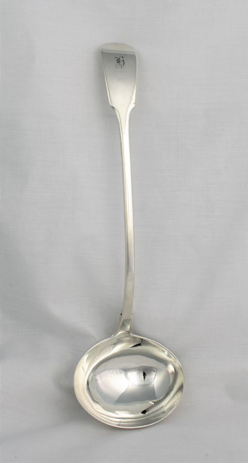 Stunning George IV Large Soup Ladle 13 1/2" William Chawner II 1828