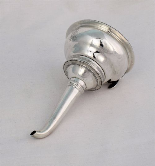 fig 1. 18thC Georgian Silver Reeded Wine Funnel London 1792 George III