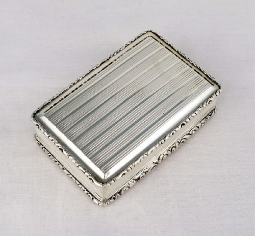Early Victorian Silver Snuff Box Nathaniel Mills 1840