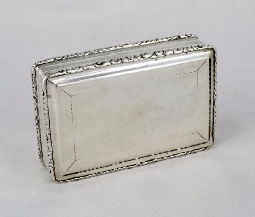 fig 1. Early Victorian Silver Snuff Box Nathaniel Mills 1840