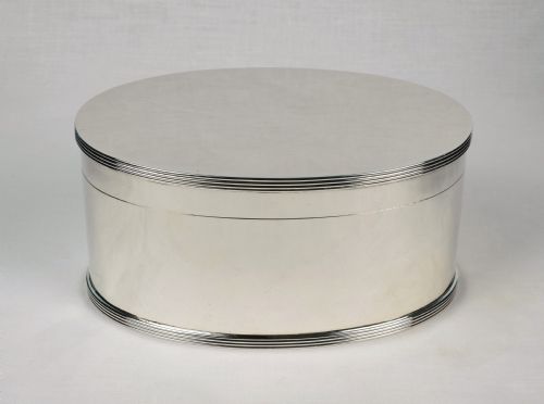 Art Deco Sterling Silver Biscuit Wafer Box Goldsmiths & Silversmiths Co.