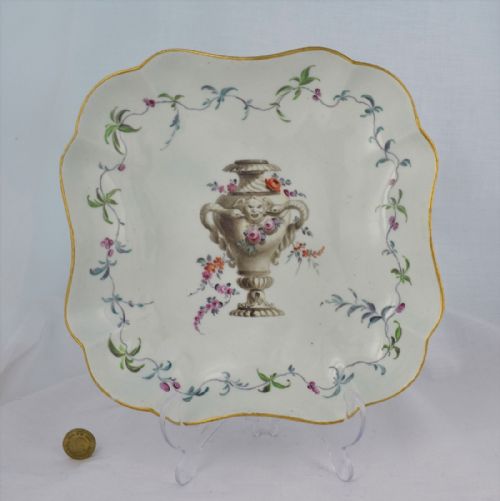 fig 1. Large First Period Worcester James Giles Square Bowl