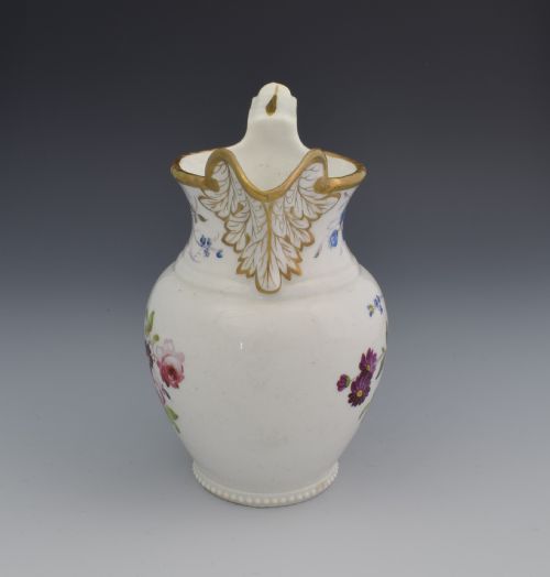 fig 2. English Porcelain Possibly Rockingham Georgian Cream Jug Floral Enamels c.1825