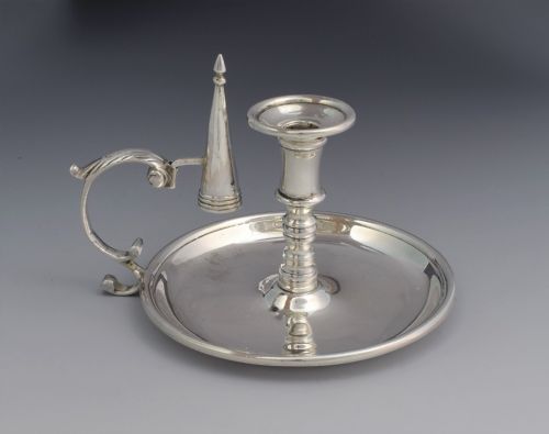 George III Silver Chamberstick John Lias London 1806 Taper Holder Candlestick Georgian Antique