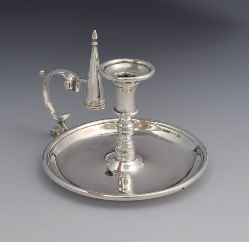 fig 1. George III Silver Chamberstick John Lias London 1806 Taper Holder Candlestick Georgian Antique