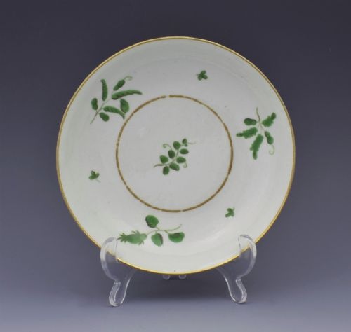 fig 2. First Period Worcester Camieau Vert Green Trio Cup & Saucer