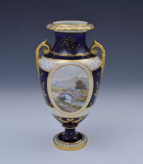 Royal Crown Derby Vase Signed Cuthbert Gresley Brigg of Turk