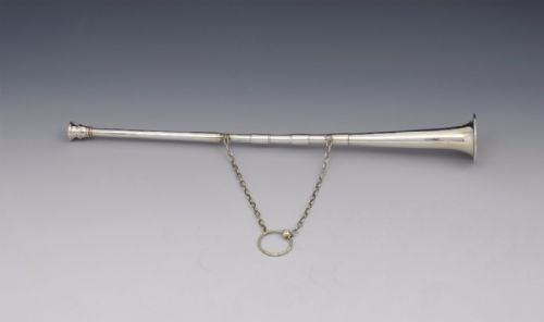 Early 20thc Sterling Silver Hunting Horn E Baker & Son Chester 1928