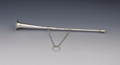 fig 1. Early 20thC Sterling Silver Hunting Horn E Baker & Son Chester 1928