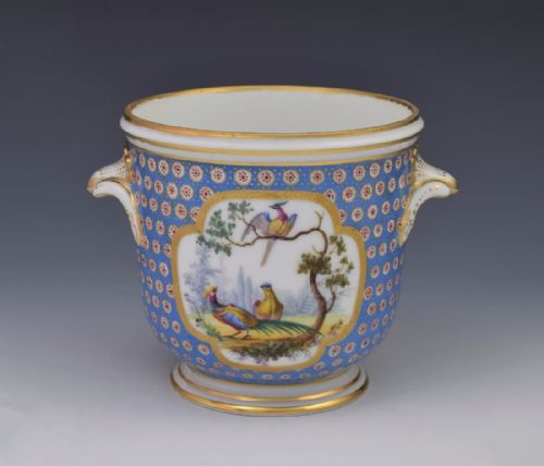 Stunning French Sevres Style Porcelain Bottle Cooler Seau a Bouteille