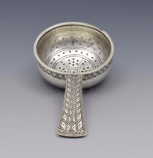 fig 1. Art Deco Silver Celtic Style Liberty & Co. Tea Strainer Spoon