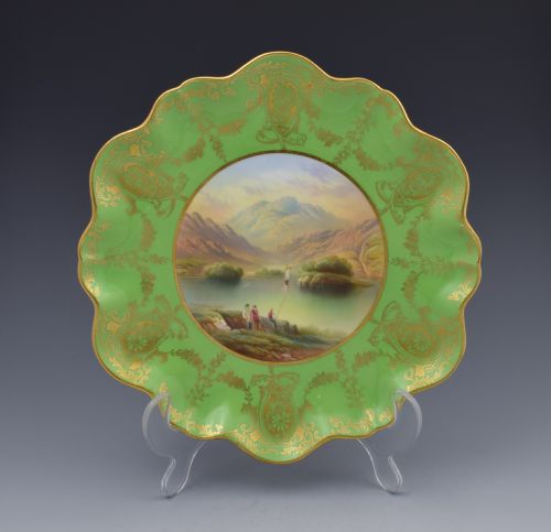 Aynsley Cabinet Dessert Plate F. Micklewright Macgillicuddy's Reeks C.1910