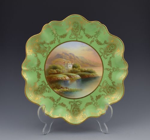 Aynsley Cabinet Plate Loch Leven Castle Frederick C.1910