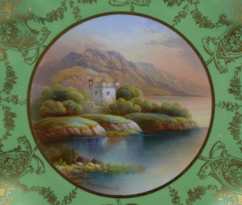 fig 1. Aynsley Cabinet Plate Loch Leven Castle Frederick c.1910