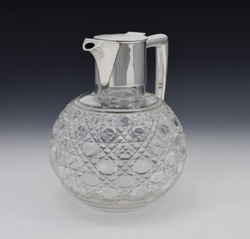 fig 1. Victorian Dresser Style Silver & Cut Glass Claret Jug Barnard & Sons