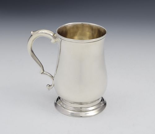 George III Silver 1/3 Pint Beer Mug Tankard Christening Georgian