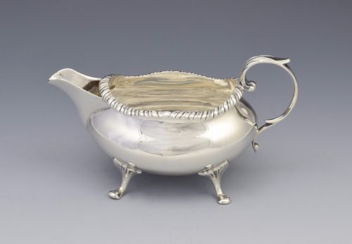 Unusual Small Late Victorian Silver Cream Jug  Sauceboat Thomas Ducrow