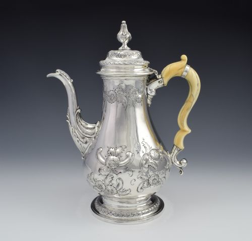 George III Silver Coffee Pot London 1817 Samuel Knight Georgian