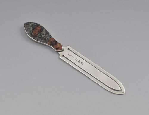 Victorian Silver & Agate Bookmark Joseph Cook & Son