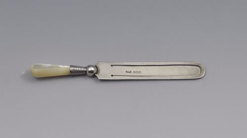 George V Silver & Mother of Pearl Bookmark Adie & Lovekin