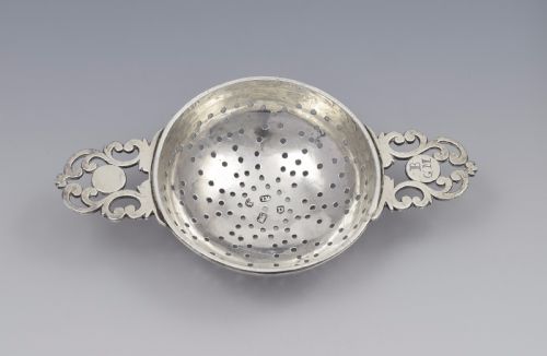 George I Britannia Silver Lemon Strainer London 1719 Georgian John Albright